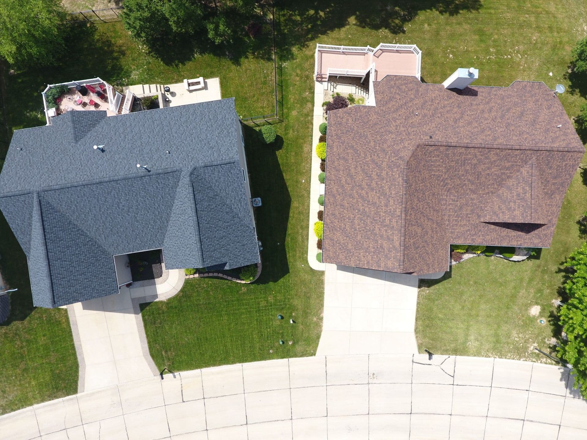 Roofs of homes
